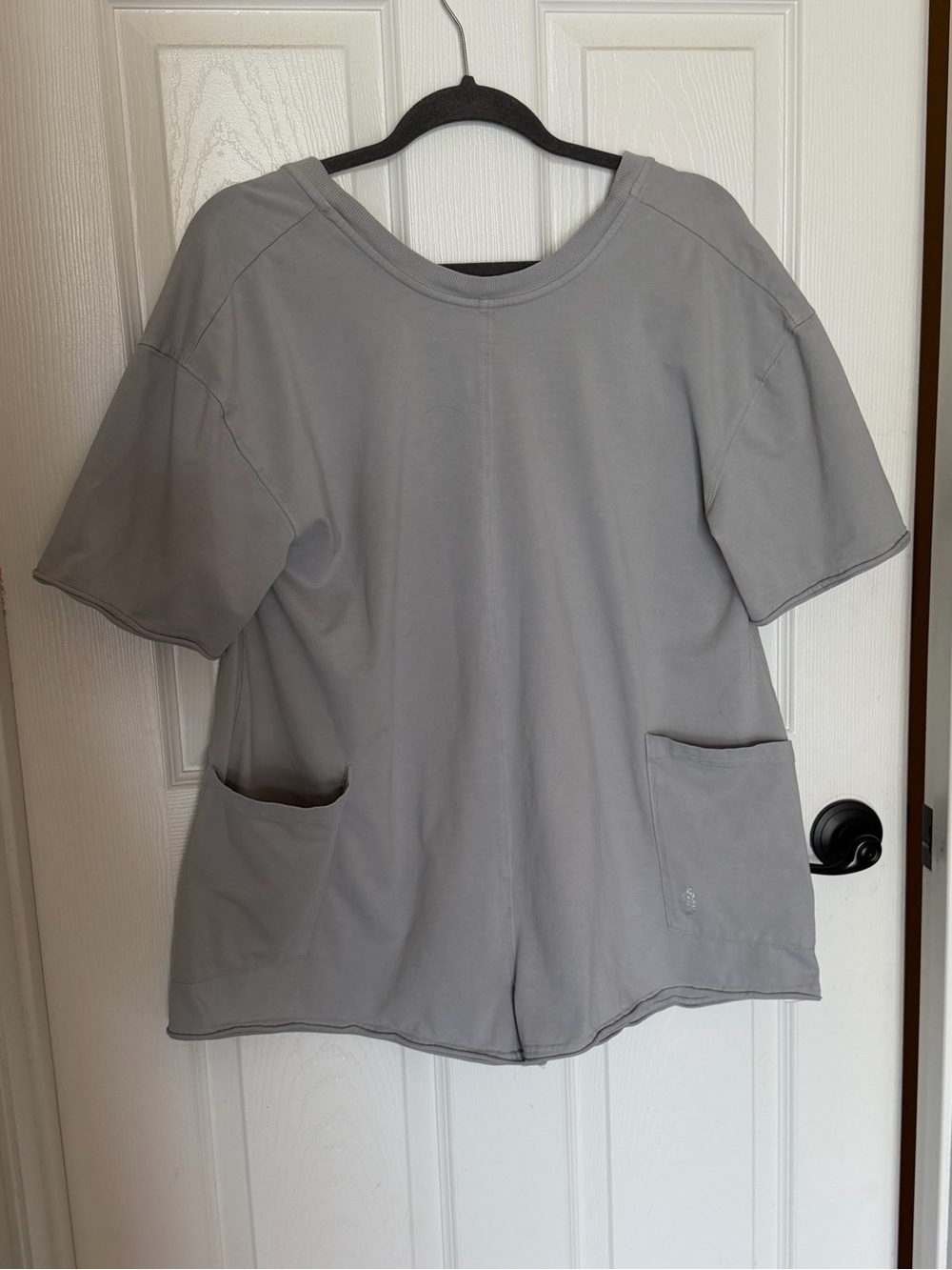 Free People FP Movement Hot Shot Tee Romper in Beach Fog XS - Picture 7 of 8